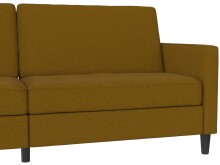 Schlafsofa >Palermo< in Leinenoptik, Curry - 207x86x86 (BxHxT)
