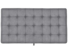 Hocker >Palermo< mit Stauraum,in Grau, Samt - 130x43x69cm (BxHxT)