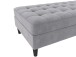 Hocker >Palermo< mit Stauraum,in Grau, Samt - 130x43x69cm (BxHxT)