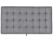 Hocker >Palermo< mit Stauraum,in Grau, Samt - 130x43x69cm (BxHxT)