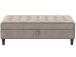 Hocker >Palermo< mit Stauraum, Farbe beige, Samt - 130x43x69cm (BxHxT)