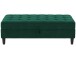 Hocker >Palermo< mit Saturaum, Farbe dunkelgrün, Samt - 130x43x69cm (BxHxT)