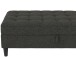 Hocker >Palermo< mit Sztauraum, Leinenstoff-Optik anthrazit - 130x43x69 (BxHxT)