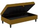 Hocker >Palermo< mit Stauraum, Webstoff in Leinenoptik Curry - 130x43x69 (BxHxT)