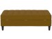 Hocker >Palermo< mit Stauraum, Webstoff in Leinenoptik Curry - 130x43x69 (BxHxT)
