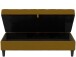 Hocker >Palermo< mit Stauraum, Webstoff in Leinenoptik Curry - 130x43x69 (BxHxT)