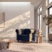 Loungesessel >Firenze< Relaxfunktion, Samt blau - 111x83x87cm (BxHxT)