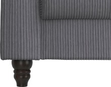 Loungesessel >Firenze II< Relaxfunktion, in Grau, Cord - 111x83x87cm (BxHxT)