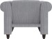 Loungesessel >Firenze II< Relaxfunktion, in Grau, Cord - 111x83x87cm (BxHxT)