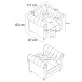 Loungesessel >Firenze II< Relaxfunktion, in Grau, Cord - 111x83x87cm (BxHxT)