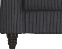 Loungesessel >Firenze II< Relaxfunktion,  Anthrazit, Cord - 111x83x87cm (BxHxT)