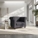 Loungesessel >Firenze II< Relaxfunktion,  Anthrazit, Cord - 111x83x87cm (BxHxT)