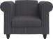 Loungesessel >Firenze II< Relaxfunktion,  Anthrazit, Cord - 111x83x87cm (BxHxT)