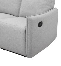 3-Sitzer >Lübeck< Relaxfunktion, in silber, Stoff - 180x120x86cm (BxHxT)