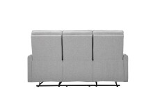 3-Sitzer >Lübeck< Relaxfunktion, in silber, Stoff - 180x120x86cm (BxHxT)