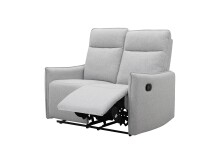 2-Sitzer >Lübeck< Relaxfunktion, in silber, Stoff - 127x120x86cm (BxHxT)