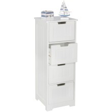 Badschrank Landhaus Badezimmerschrank Holz weiß...
