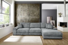 Polsterecke >Anselm< in grau, Onega - 323x90x177cm...