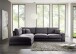 Polsterecke >Anselm< in grau, Cord Hydra - 333x90x223cm (BxHxT)