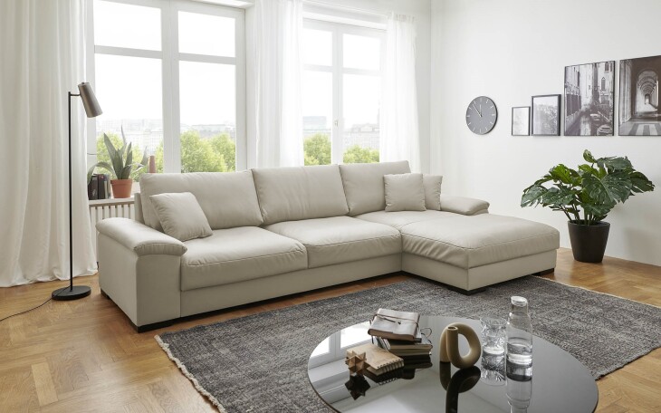 Polsterecke >Anselm< in beige, Vega - 321x90x177cm (BxHxT)
