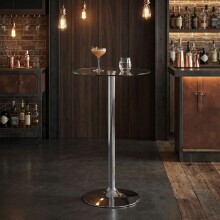 Stehtisch >SPM3.054< in Silber / Klarglas - 105x60...