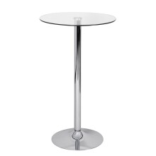 Stehtisch >SPM3.054< in Silber / Klarglas - 105x60...