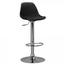 Barhocker >KORSIKA< in Schwarz / verchromt -...