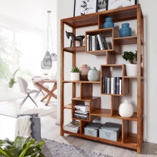 Bücherregal >WL1.207< in Braun Sheesham,...