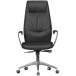 Chefsessel >SPM1.141< in Schwarz, Echtes Leder - 67x58x125x58cm (LxBxHxT)