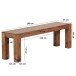 Sitzbank >MUMBAI< in Braun, Massivholz Sheesham - 160x45x35cm (BxHxT)