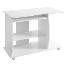 Schreibtisch >GRASSE< in Weiß - 90x71x50cm (BxHxT)