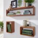 Wandregal >BOHA< (3-teilig) in Sheesham Massivholz - 80x20x15 (BxHxT)