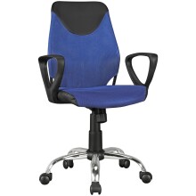 Bürostuhl >TERNI< in blau / schwarz, 100 %...