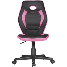 Bürostuhl >LUAN< in Schwarz / Pink - 63x103x63cm (BxHxT)
