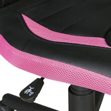 Bürostuhl >LUAN< in Schwarz / Pink - 63x103x63cm (BxHxT)