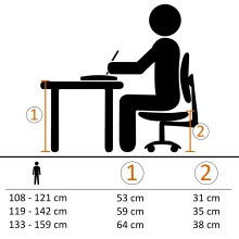 Bürostuhl >LUAN< in Schwarz / Pink - 63x103x63cm (BxHxT)