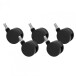 Stuhlrolle >PIN< (5stk) Teppichbodenrollen, 100% Polyurethan - 6x6cm (HxD)