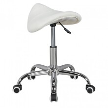 Sitzhocker >MENTON< Bürostuhl, Praxishocker, in Weiß - 60x60cm (HxD)
