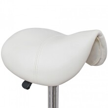 Sitzhocker >MENTON< Bürostuhl, Praxishocker, in Weiß - 60x60cm (HxD)