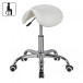 Sitzhocker >MENTON< Bürostuhl, Praxishocker, in Weiß - 60x60cm (HxD)