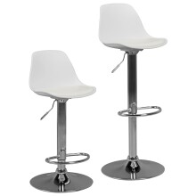 Barhocker >KORSIKA< in Weiß - 40x104x40cm (BxHxT)