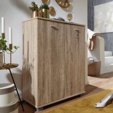 Schuhkommode >NIMES< in Sonoma Eiche Deko - 60x90x35cm (BxHxT)
