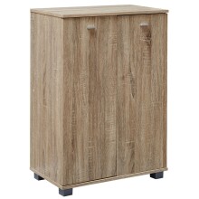 Schuhkommode >NIMES< in Sonoma Eiche Deko - 60x90x35cm (BxHxT)