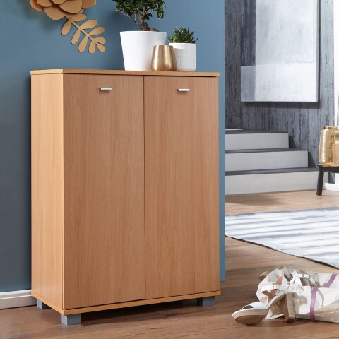 Schuhkommode >NIMES< in Buche Dekor - 60x90x35cm (BxHxT)
