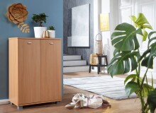 Schuhkommode >NIMES< in Buche Dekor - 60x90x35cm (BxHxT)