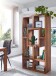 Bücherregal >MUMBAI< in Braun, Massivholz - 90x180x35cm (BxHxT)