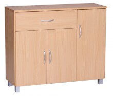 Sideboard >SETE< in Buche Dekor, Holzwerkstoff - 90x75x30cm (BxHxT)