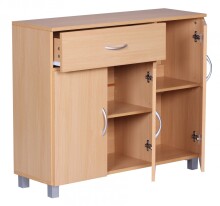 Sideboard >SETE< in Buche Dekor, Holzwerkstoff - 90x75x30cm (BxHxT)