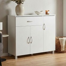 Sideboard >SETE< in Weiß, Holzwerkstoff -...