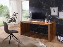 Schreibtisch >BOHA< in Sheesham, Massivholz - 160x76x80cm (BxHxT)